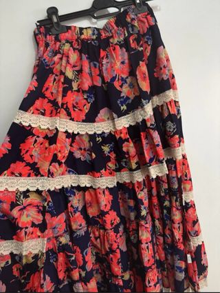 Falda boho floral