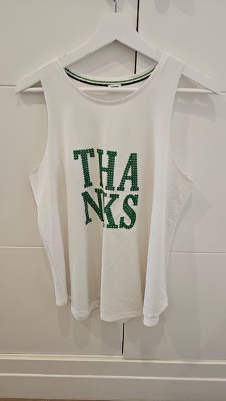 Camiseta Pimkie blanca - estilo skate/surfero, 