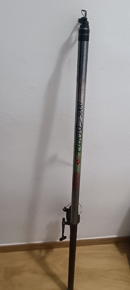 Caña de pescar con carrete