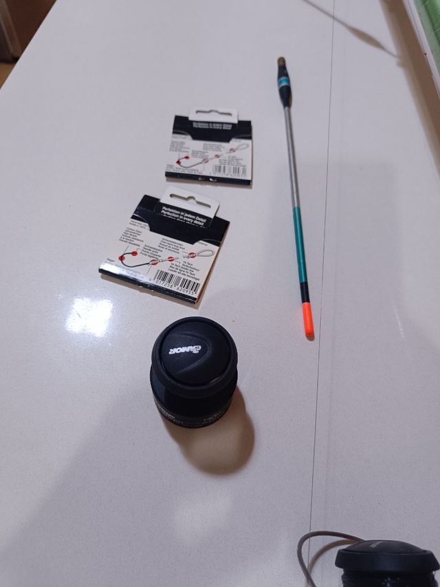 Caña de pescar con carrete