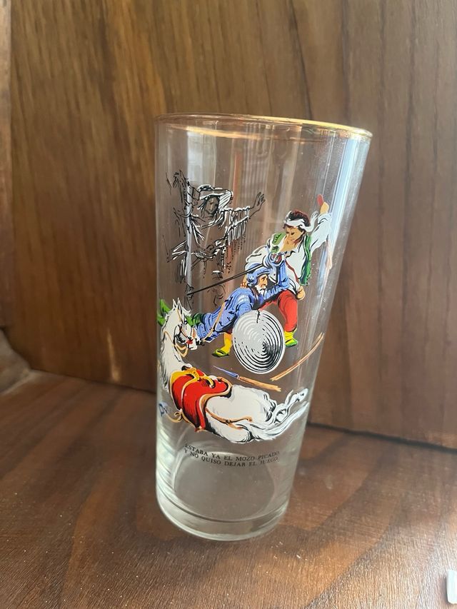 Vasos Quijote: 4 vasos de cristal