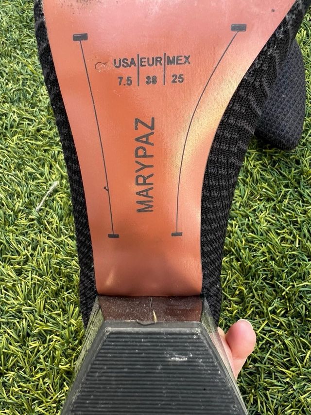 Botas negras mujer - tacón 38