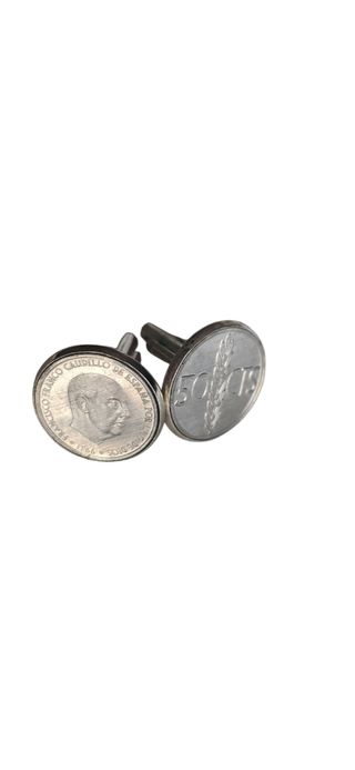 Gemelos Plateados Franco 1966 50 ptas