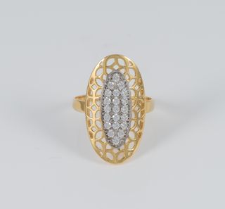 Anillo lanzadera de oro 18k 750