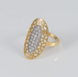 Anillo lanzadera de oro 18k 750