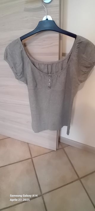 maglietta grigia donna