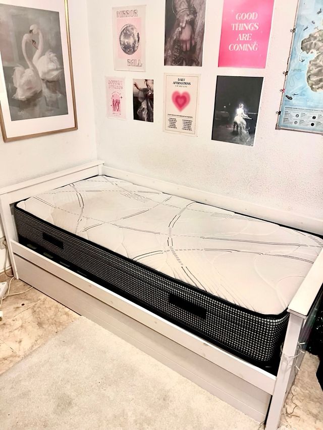 Cama nido blanca con colchón