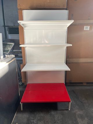 Estantería tienda - roja y blanca