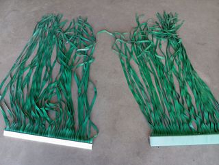 2 Cortinas industriales verdes 15€ las 2 unidas 