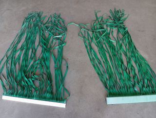 2 Cortinas industriales verdes 15€ las 2 unidas 