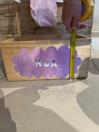 Caja madera personalizada bebé o mascota toy