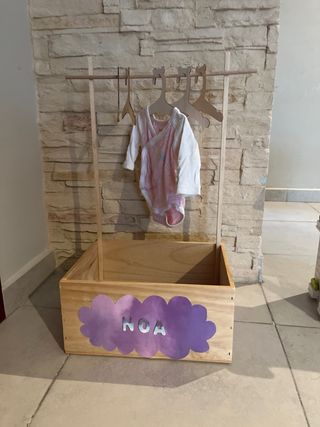 Caja madera personalizada bebé o mascota toy