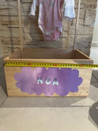 Caja madera personalizada bebé o mascota toy