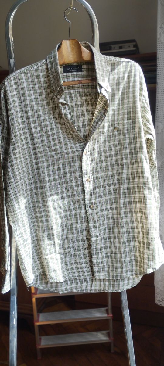 Camisa cuadros verde-marrón