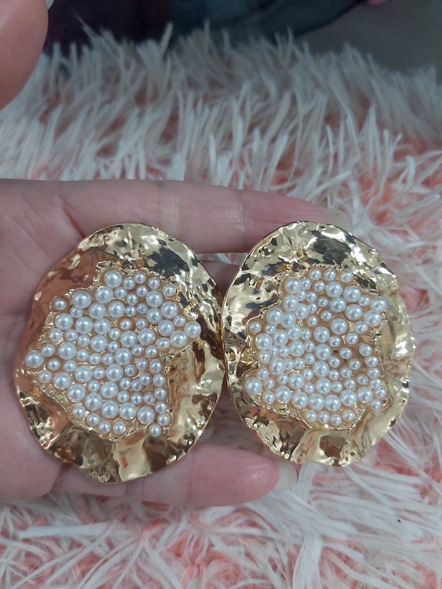 Lindos Pendientes Estilo Zara Ovalados Grandes