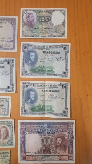 Billetes antiguos España y extranjero 