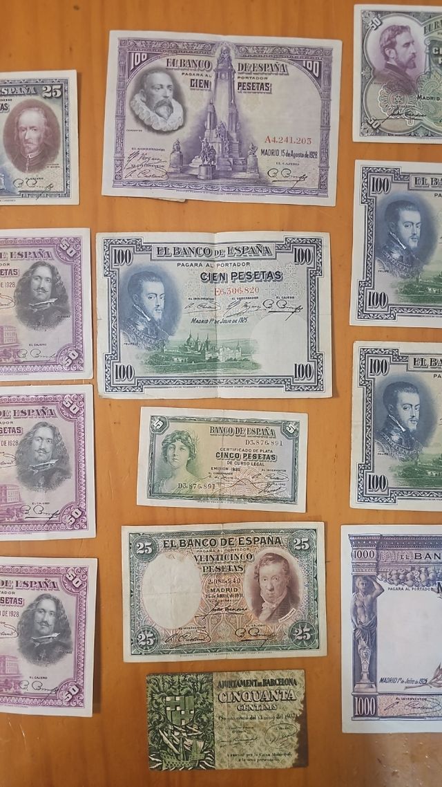 Billetes antiguos España y extranjero