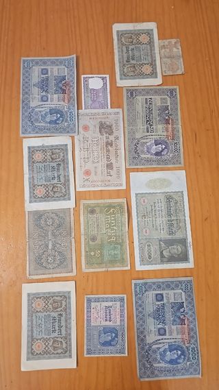Billetes antiguos España y extranjero 