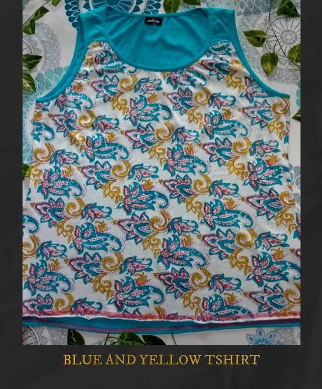 Camiseta sin mangas multicolor