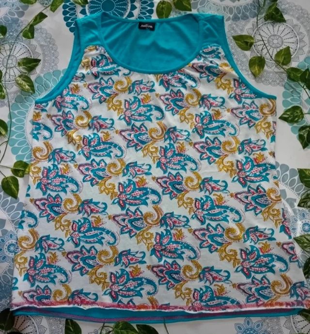 Camiseta sin mangas multicolor