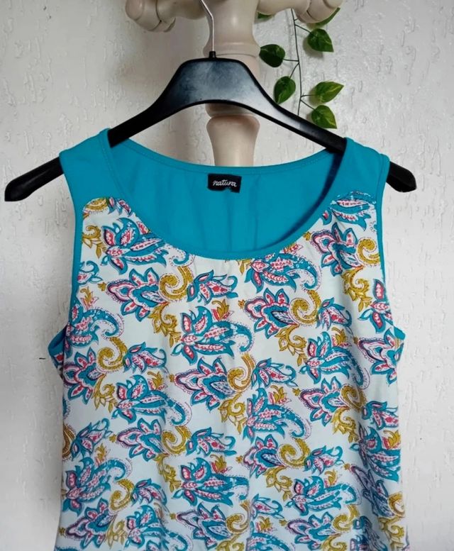 Camiseta sin mangas multicolor