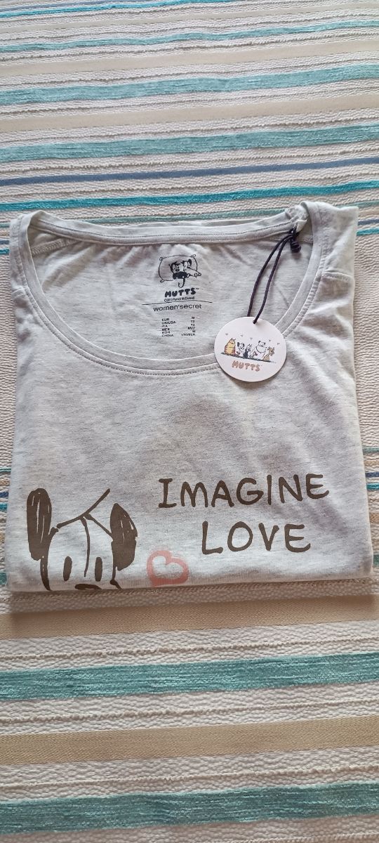 Pijama Women Secret M - Beige/Gris