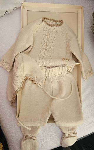 Conjunto bebé César Blanco 0-3 meses 