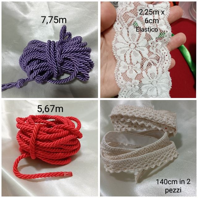 Set nastri decorativi di diverse misure e material