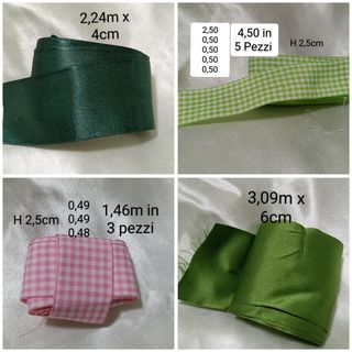 Set nastri decorativi di diverse misure e material