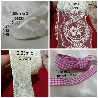 Set nastri decorativi di diverse misure e material