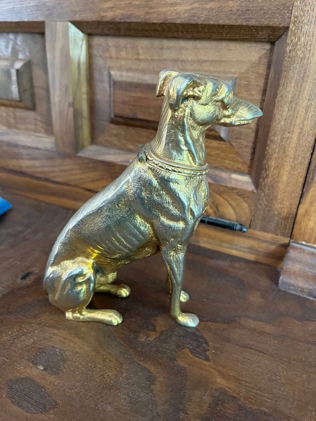 Tintero vintage Galgo bronce