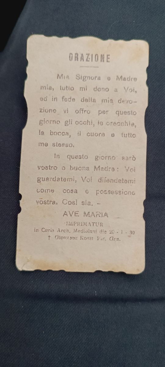 Santino Mater Purissima - Preghiera