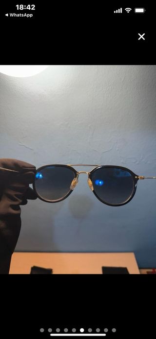 Rayban - Gafas de sol negras y doradas