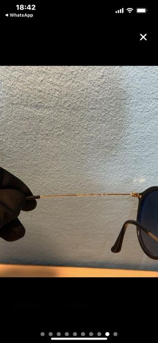 Rayban - Gafas de sol negras y doradas