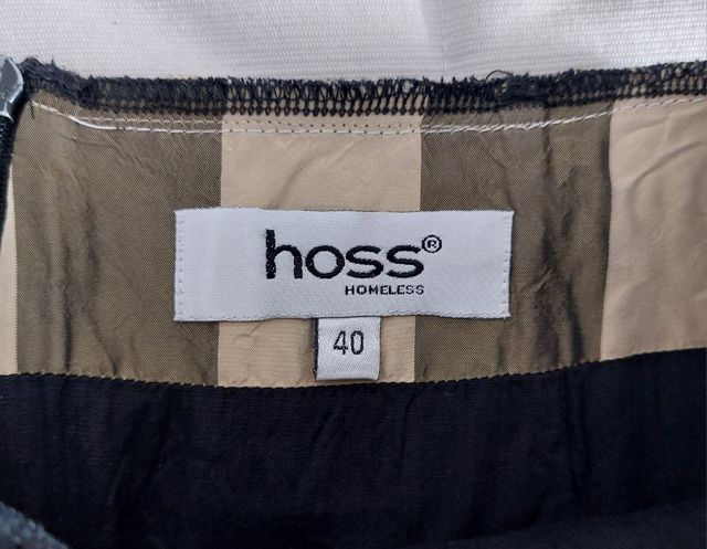 Falda Hoss negra y dorada - Talla 40