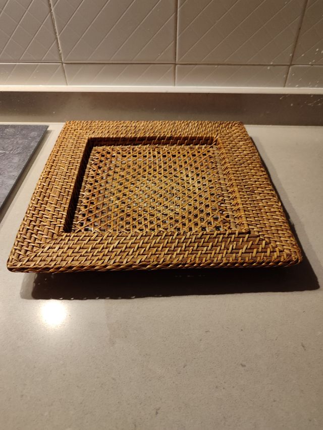 Bandeja Rafia  rectangular