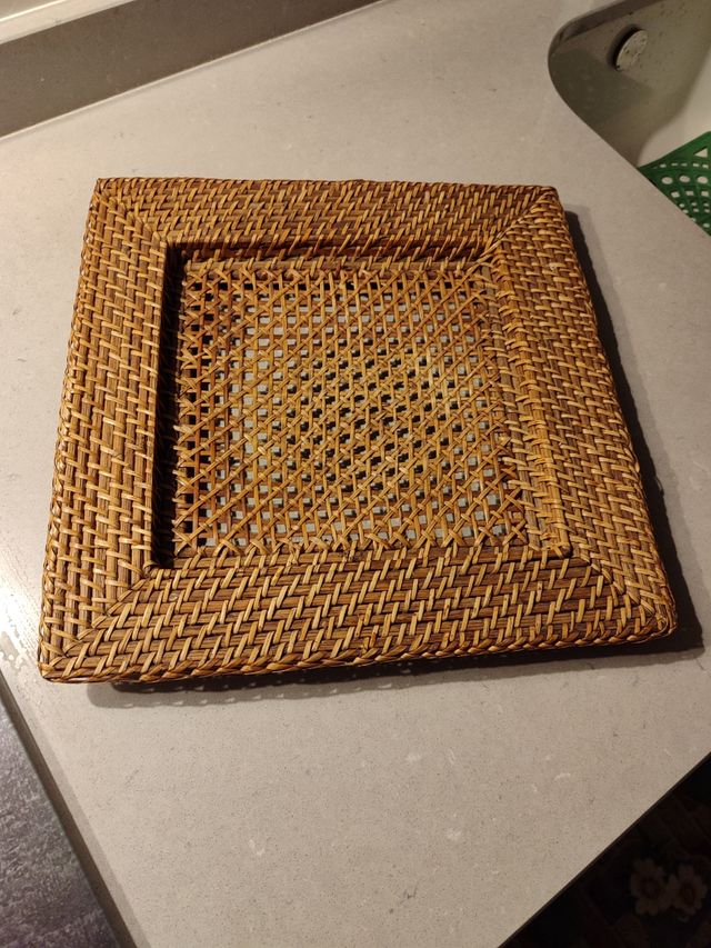 Bandeja Rafia  rectangular