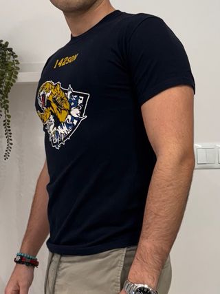 Camiseta negra militar escuadron aviacion 142SQN S