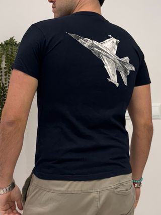 Camiseta negra militar escuadron aviacion 142SQN S
