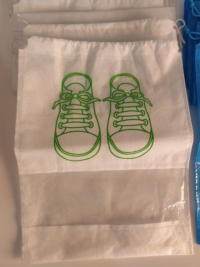 6 bolsas para zapatos 26x27cm
