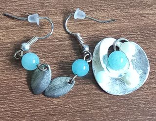 Pendientes y colgante turquesa