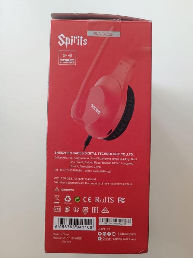 Cuffie Gaming Sades Spirits PC PS4 Ps5 Xbox 