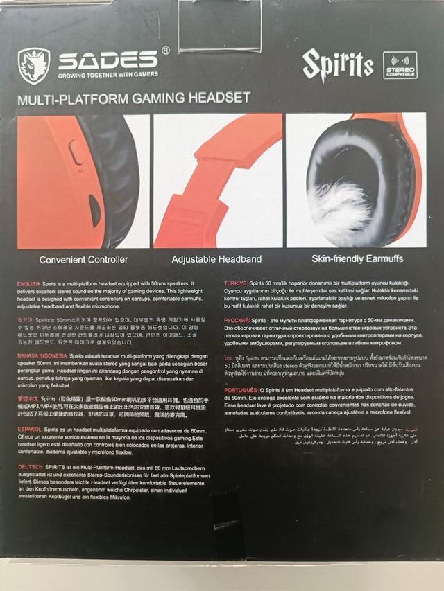 Cuffie Gaming Sades Spirits PC PS4 Ps5 Xbox 