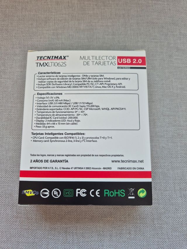 20 Lectores DNIe Tecnimax TMXLTI062S