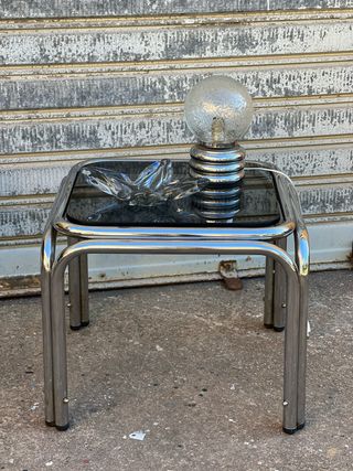 Mesa Tubular Auxiliar Bauhaus Años 70