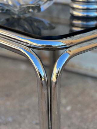 Mesa Tubular Auxiliar Bauhaus Años 70