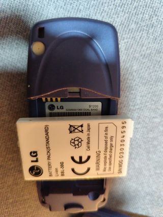 Móvil LG B1200 y cargador de móvil Sony Ericsson