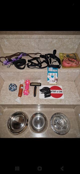 Pacchetto accessori cane. Guinzagli ecc
