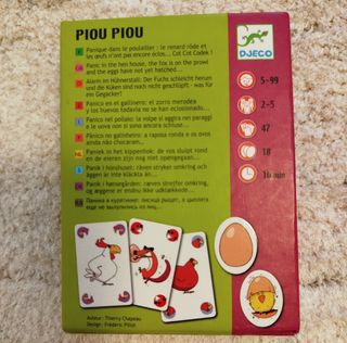 Piou piou juego de cartas Djeco