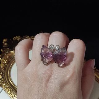 Anillo Mariposa Fluorita